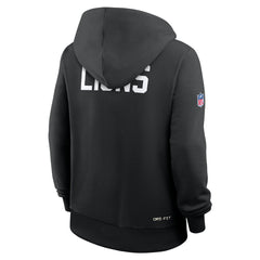 Nike Detroit Lions Women's Throwback Sideline Standard Issue Dri-FIT Hoodie Black