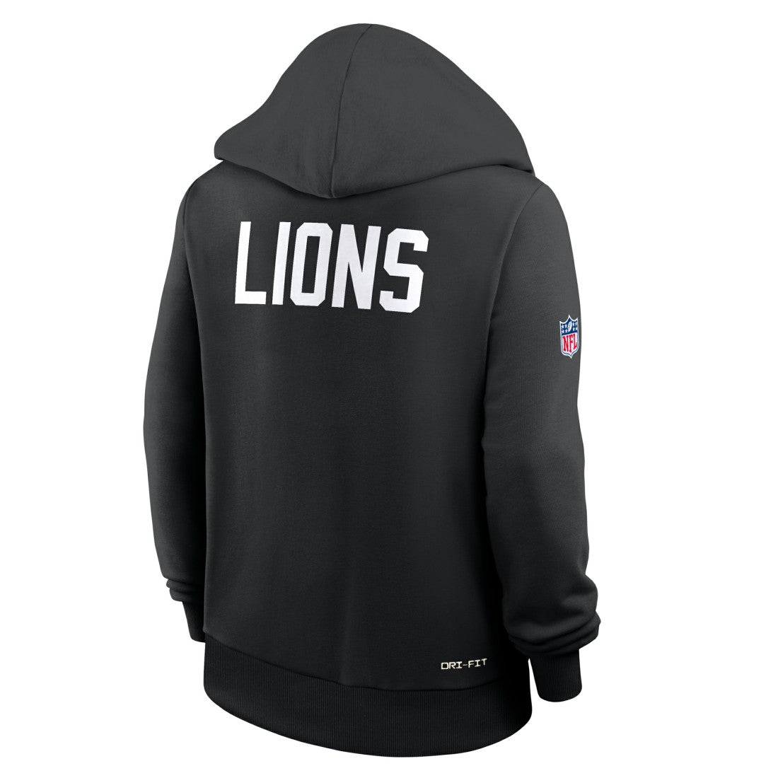Nike Detroit Lions Women's Throwback Sideline Standard Issue Dri-FIT Hoodie Black