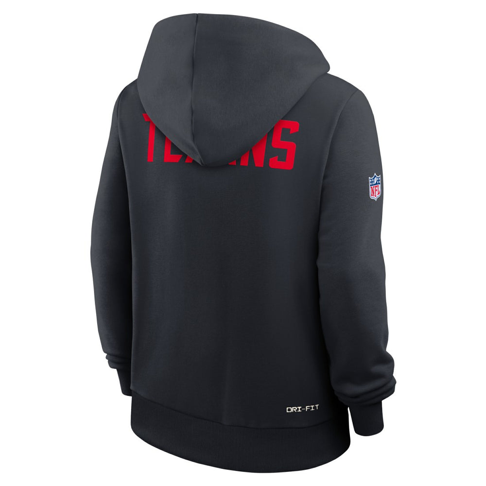 Nike Houston Texans Women's Throwback Sideline Standard Issue Dri-FIT Hoodie Navy