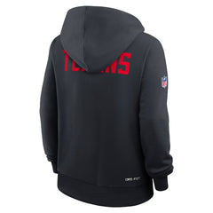 Nike Houston Texans Women's Throwback Sideline Standard Issue Dri-FIT Hoodie Navy
