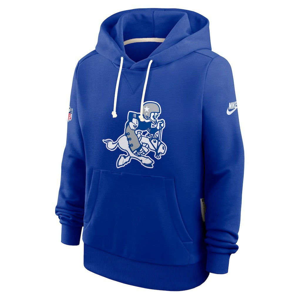 Nike Dallas Cowboys Women's Throwback Sideline Standard Issue Dri-FIT Hoodie Royal