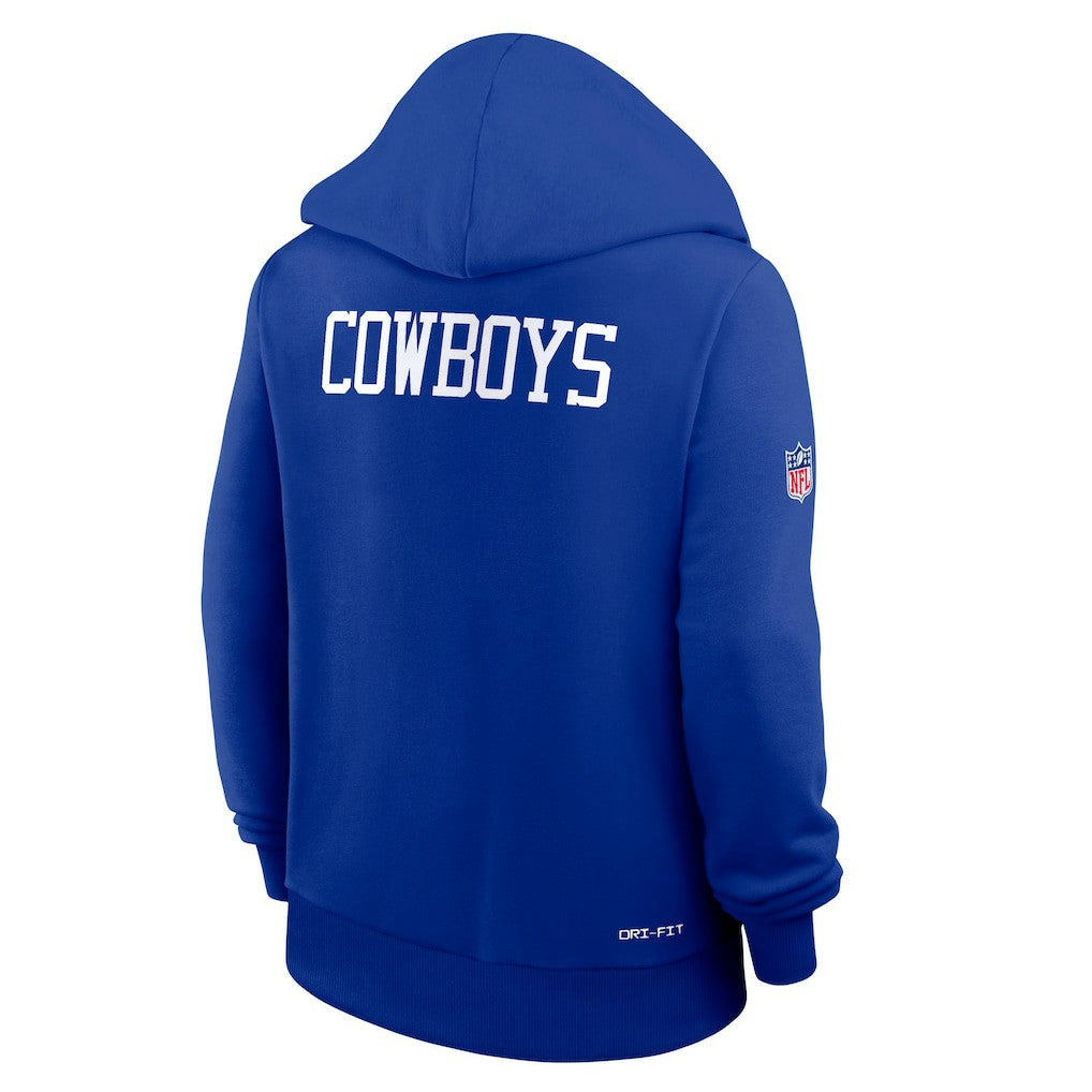 Nike Dallas Cowboys Women's Throwback Sideline Standard Issue Dri-FIT Hoodie Royal