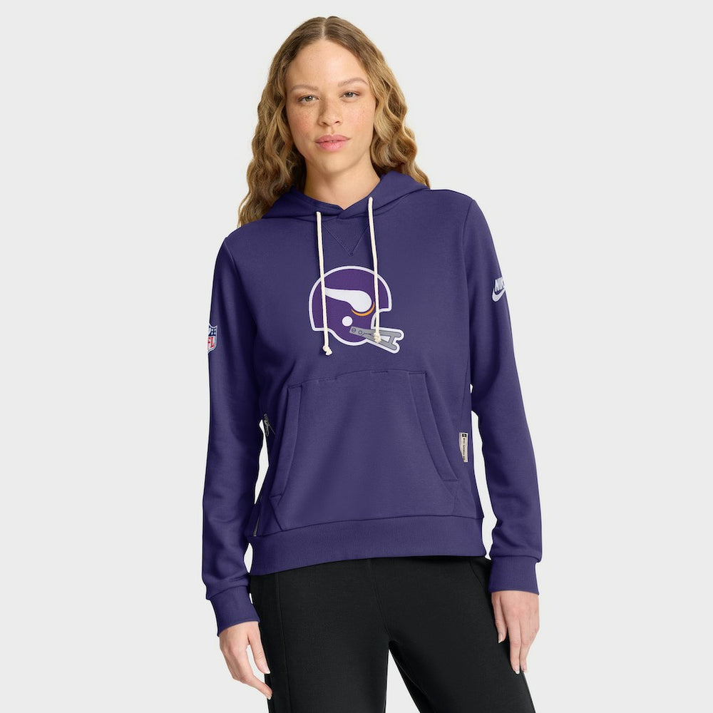 Nike Minnesota Vikings Women's Throwback Sideline Standard Issue Dri-FIT Hoodie Purple