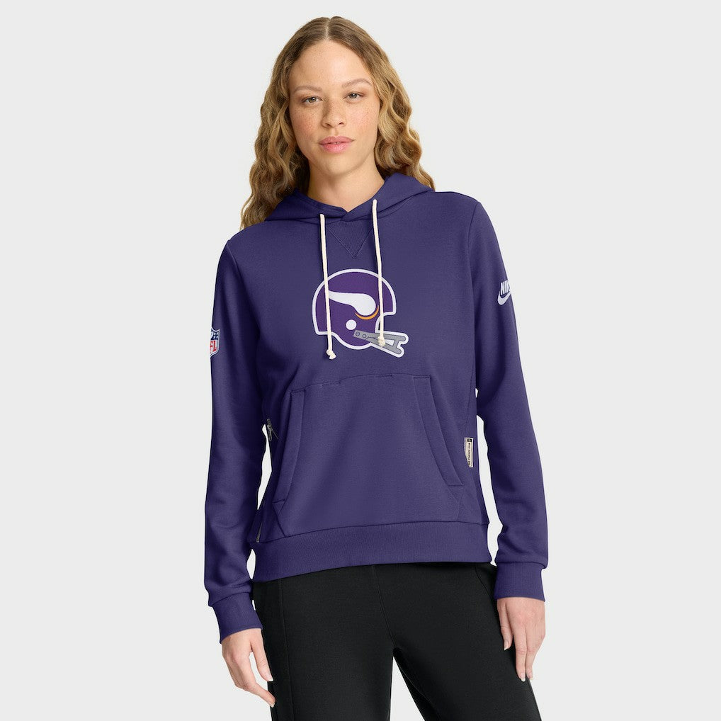 Nike Minnesota Vikings Women's Throwback Sideline Standard Issue Dri-FIT Hoodie Purple