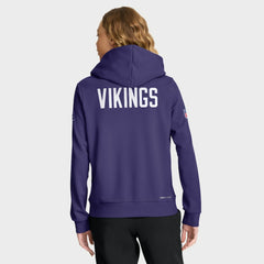 Nike Minnesota Vikings Women's Throwback Sideline Standard Issue Dri-FIT Hoodie Purple
