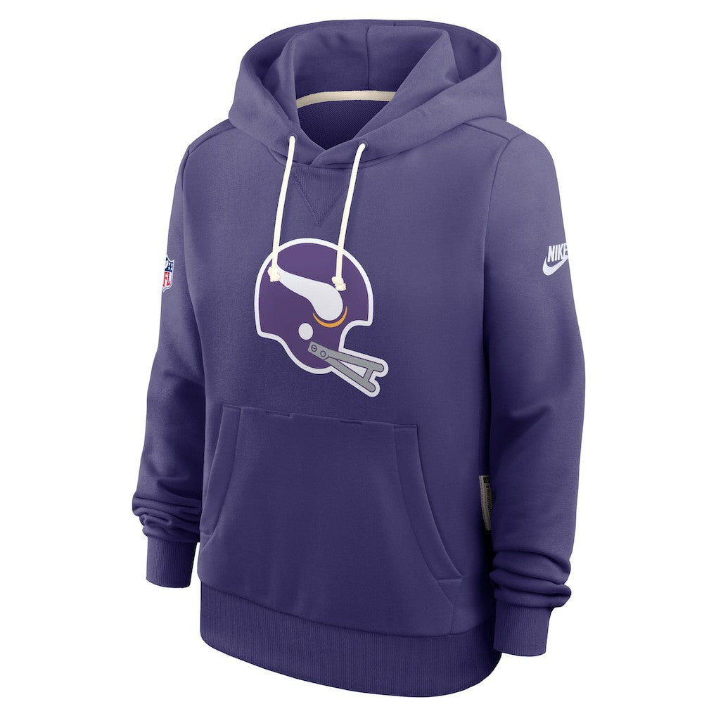 Nike Minnesota Vikings Women's Throwback Sideline Standard Issue Dri-FIT Hoodie Purple