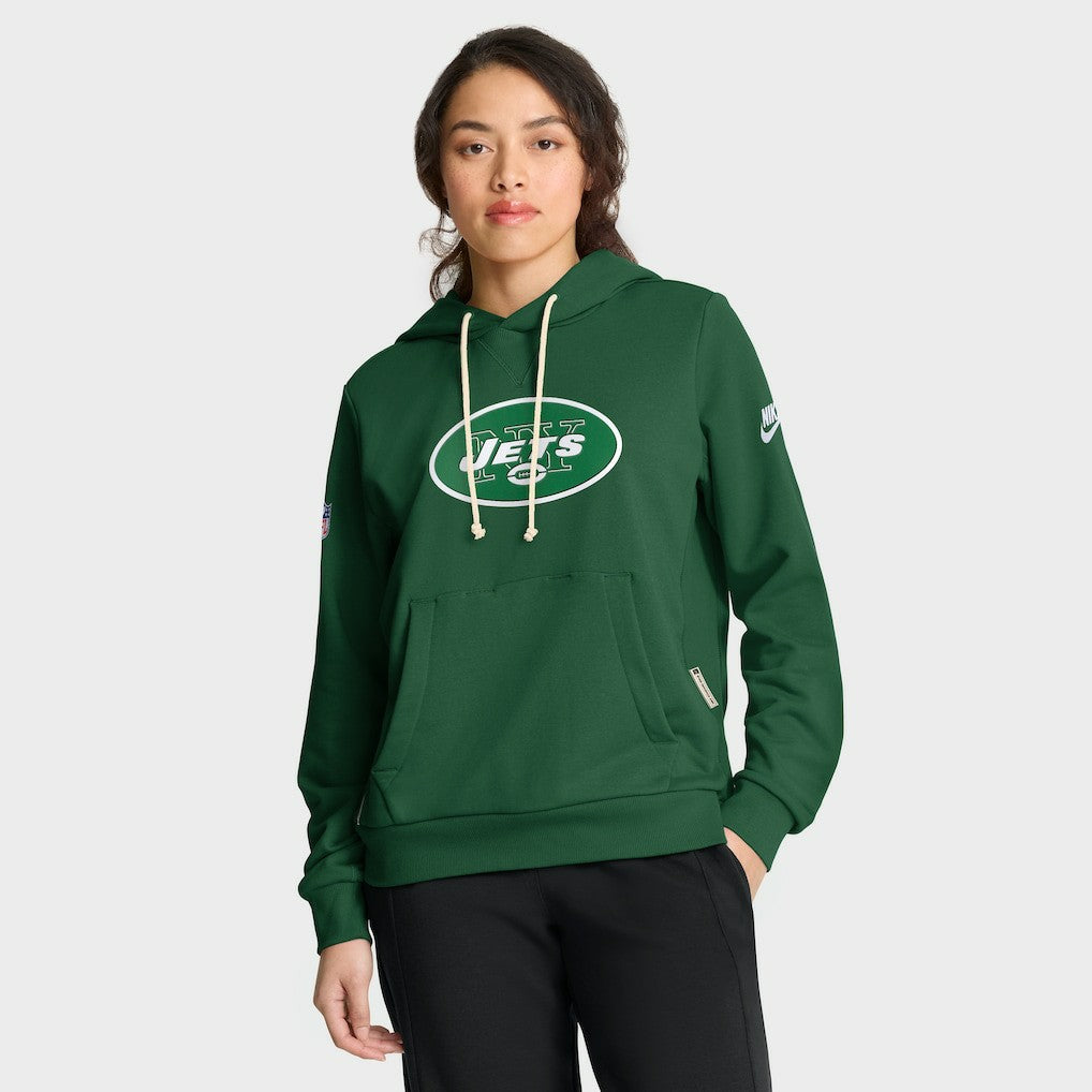 Nike New York Jets Women's Throwback Sideline Standard Issue Dri-FIT Hoodie Kelly Green