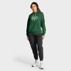 Nike New York Jets Women's Throwback Sideline Standard Issue Dri-FIT Hoodie Kelly Green