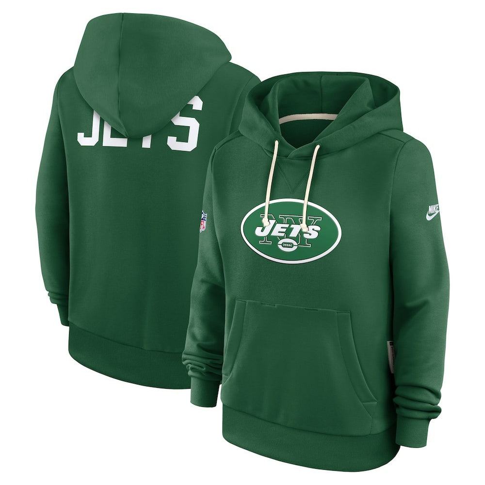 Nike New York Jets Women's Throwback Sideline Standard Issue Dri-FIT Hoodie Kelly Green
