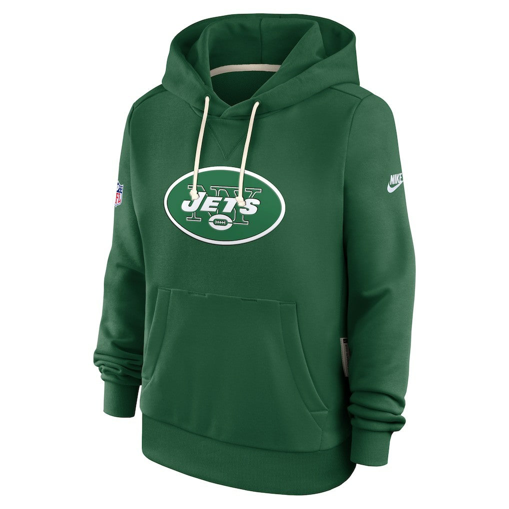 Nike New York Jets Women's Throwback Sideline Standard Issue Dri-FIT Hoodie Kelly Green