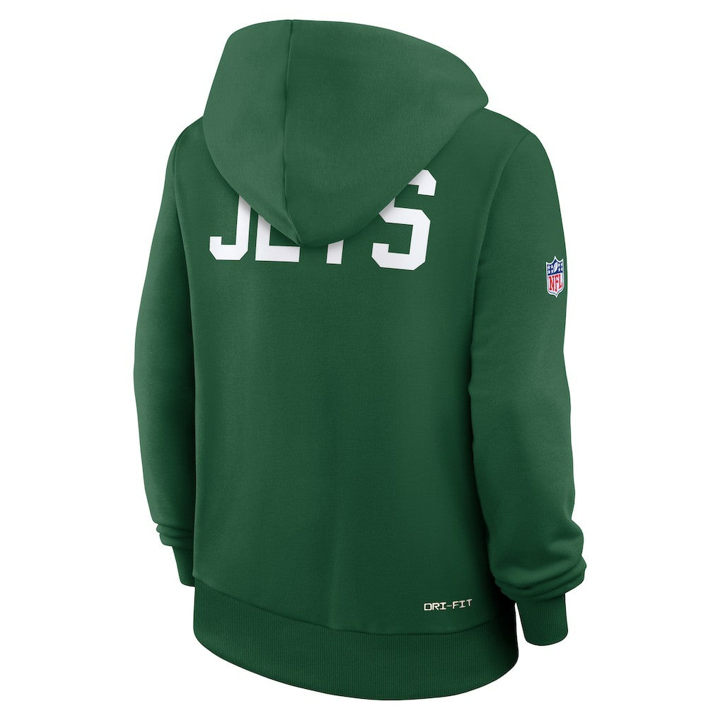 Nike New York Jets Women's Throwback Sideline Standard Issue Dri-FIT Hoodie Kelly Green