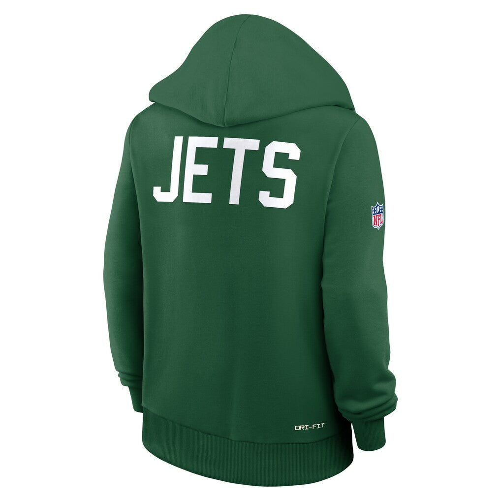 Nike New York Jets Women's Throwback Sideline Standard Issue Dri-FIT Hoodie Kelly Green