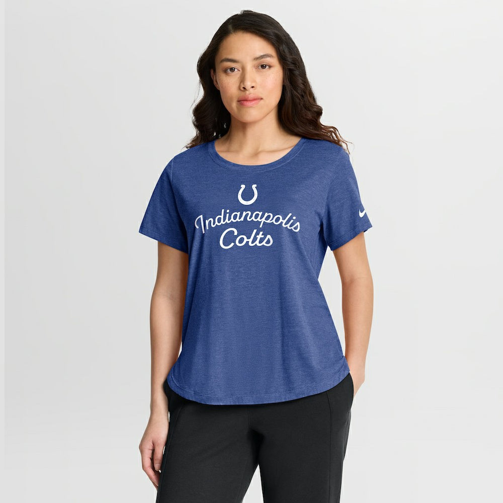Nike Indianapolis Colts Women's Script Tri-Blend T-Shirt Royal