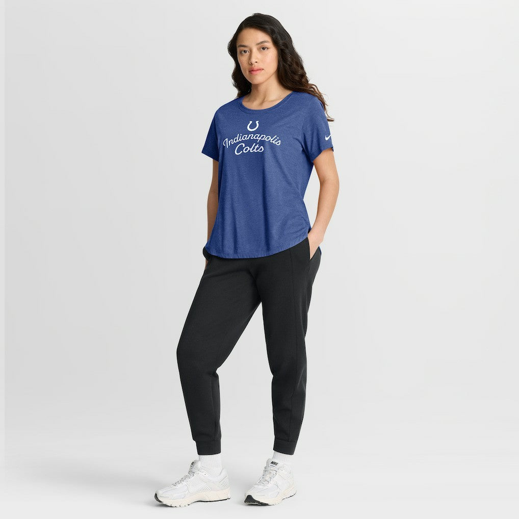 Nike Indianapolis Colts Women's Script Tri-Blend T-Shirt Royal
