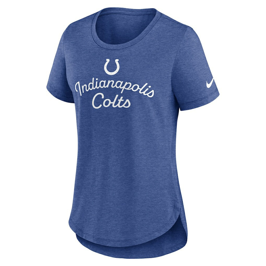 Nike Indianapolis Colts Women's Script Tri-Blend T-Shirt Royal