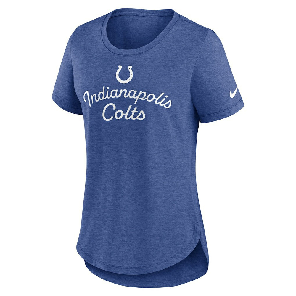 Nike Indianapolis Colts Women's Script Tri-Blend T-Shirt Royal