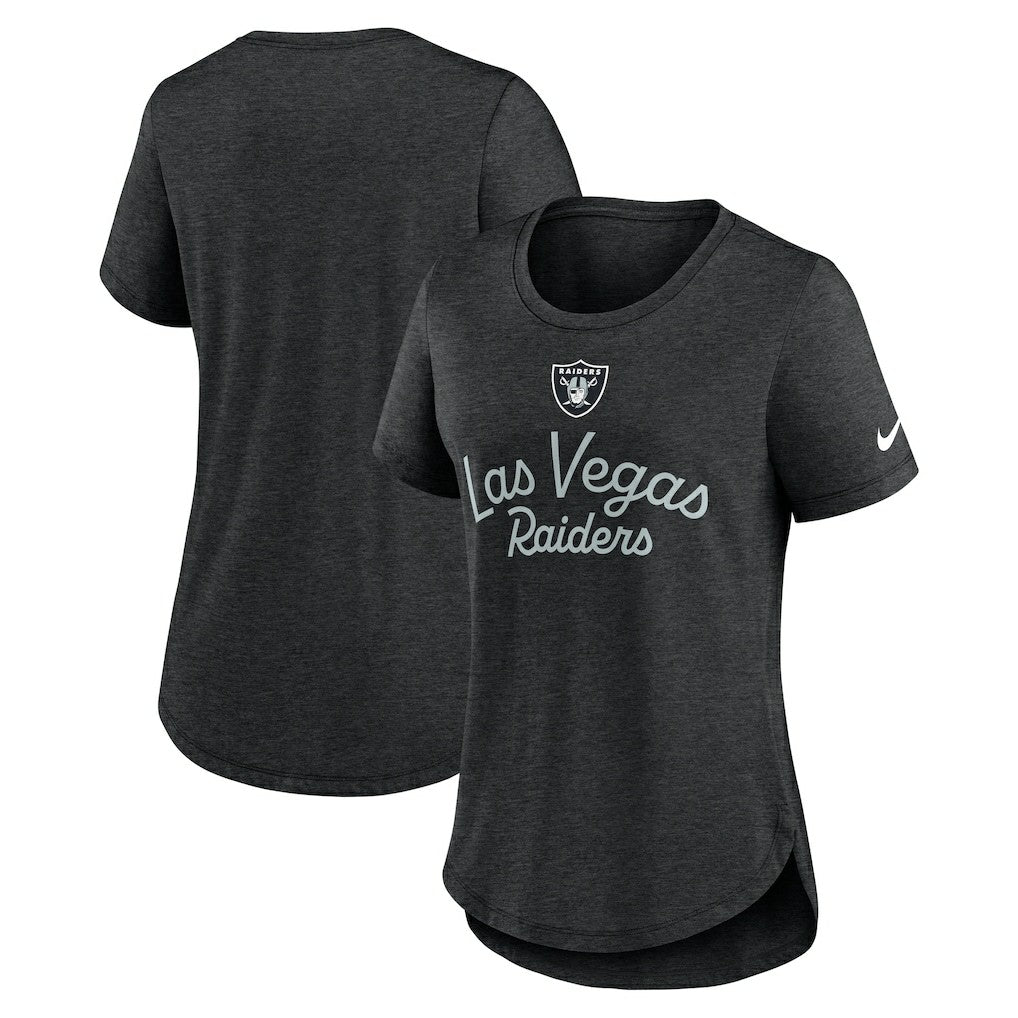 Nike Las Vegas Raiders Women's Script Tri-Blend T-Shirt Black