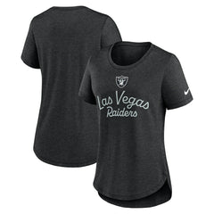 Nike Las Vegas Raiders Women's Script Tri-Blend T-Shirt Black