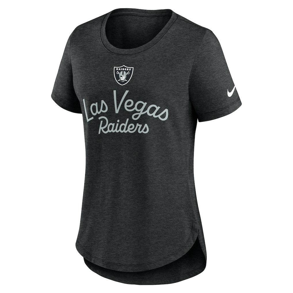 Nike Las Vegas Raiders Women's Script Tri-Blend T-Shirt Black