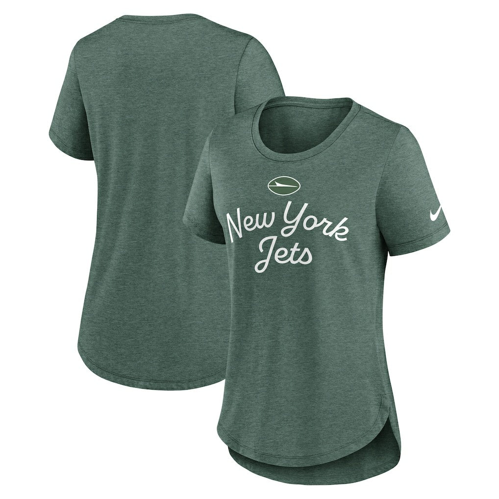 Nike New York Jets Women's Script Tri-Blend T-Shirt Green
