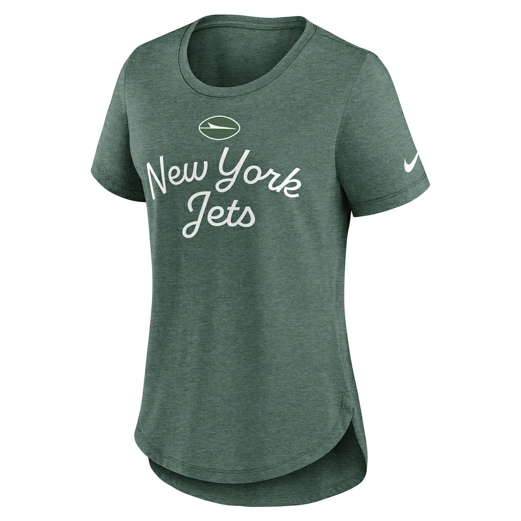 Nike New York Jets Women's Script Tri-Blend T-Shirt Green