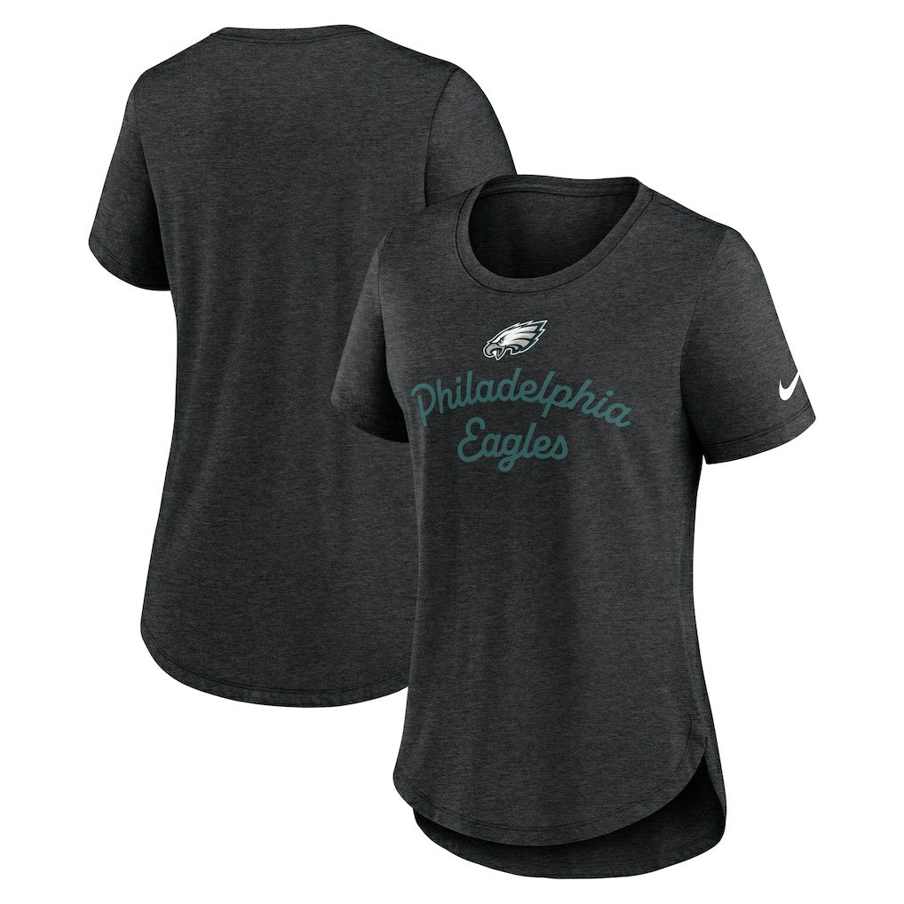 Nike Philadelphia Eagles Women's Script Tri-Blend T-Shirt Black