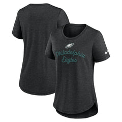 Nike Philadelphia Eagles Women's Script Tri-Blend T-Shirt Black