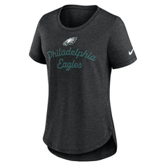 Nike Philadelphia Eagles Women's Script Tri-Blend T-Shirt Black