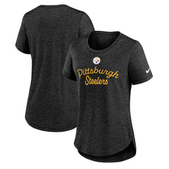 Nike Pittsburgh Steelers Women's Script Tri-Blend T-Shirt Black