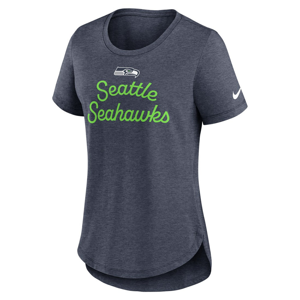 Nike Seattle Seahawks Women's Script Tri-Blend T-Shirt College Navy