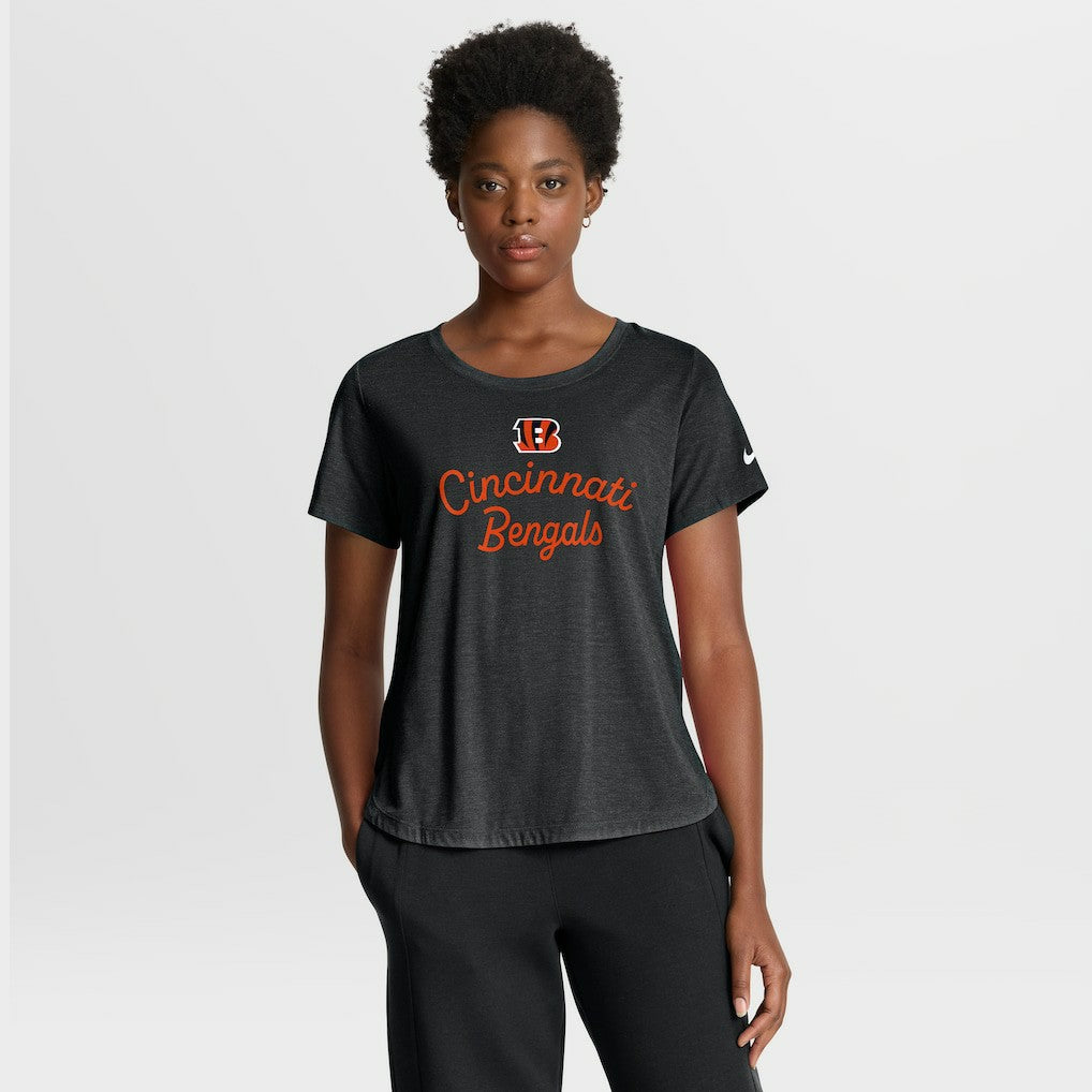 Nike Cincinnati Bengals Women's Script Tri-Blend T-Shirt Black