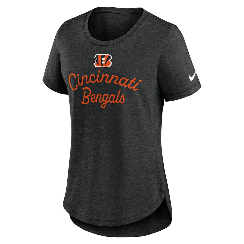 Nike Cincinnati Bengals Women's Script Tri-Blend T-Shirt Black