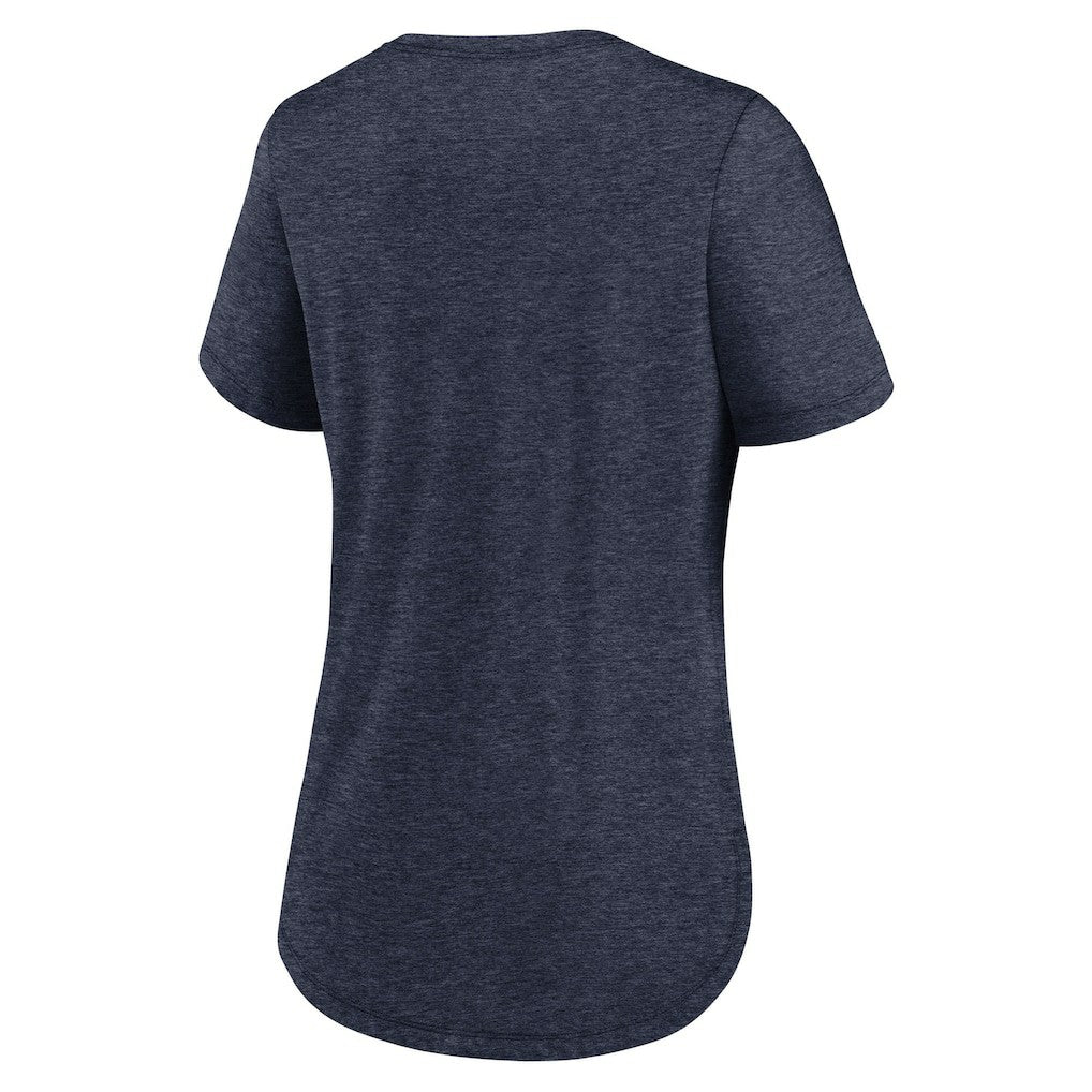 Nike Dallas Cowboys Women's Script Tri-Blend T-Shirt Heather Navy