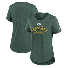 Nike Green Bay Packers Women's Script Tri-Blend T-Shirt Green