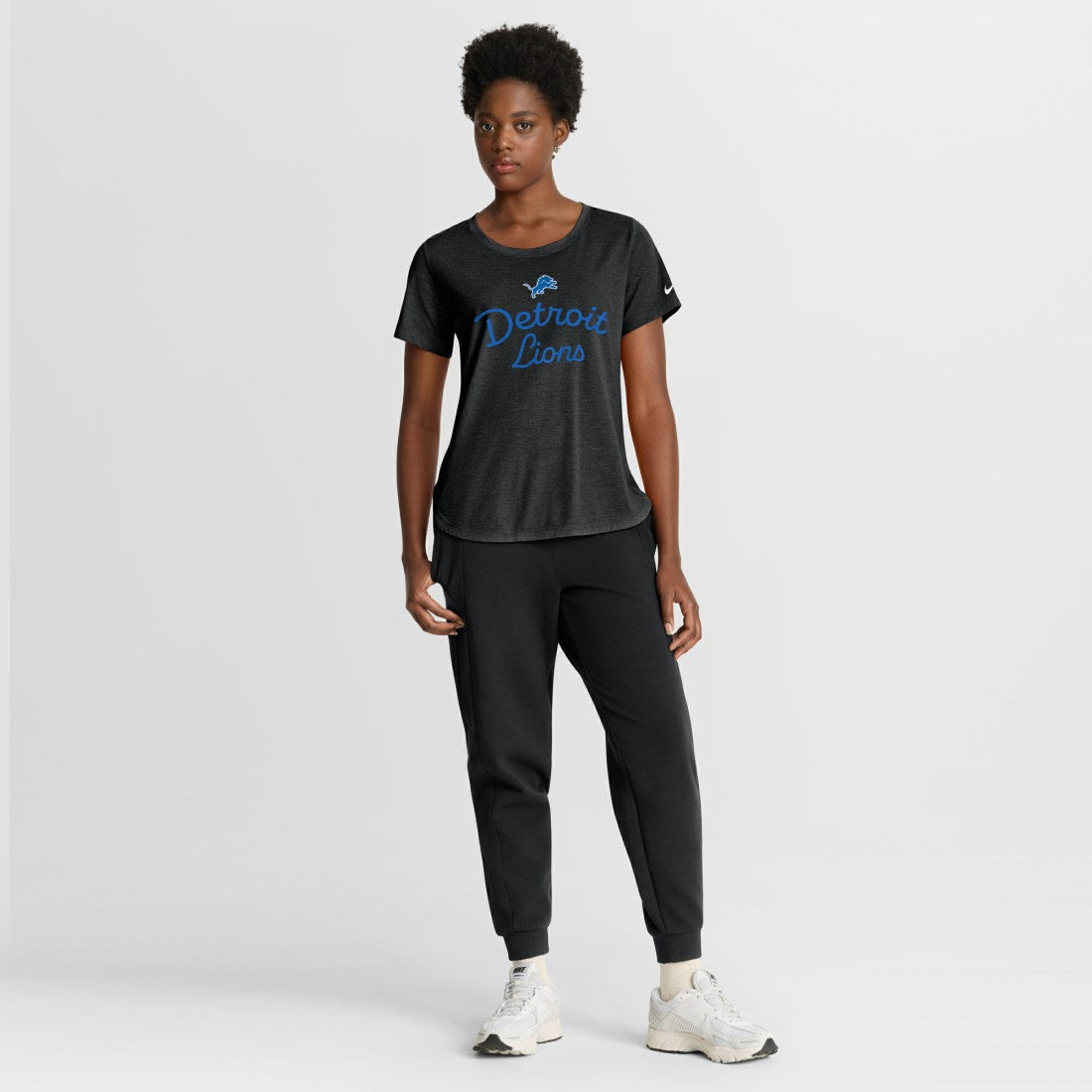 Nike Detroit Lions Women's Script Tri-Blend T-Shirt Black