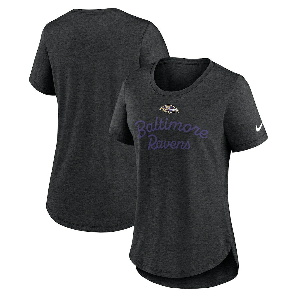 Nike Baltimore Ravens Women's Script Tri-Blend T-Shirt Black