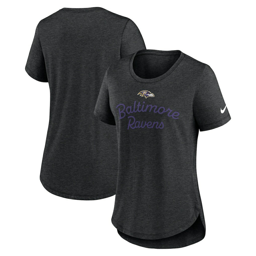 Nike Baltimore Ravens Women's Script Tri-Blend T-Shirt Black