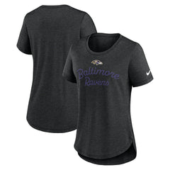 Nike Baltimore Ravens Women's Script Tri-Blend T-Shirt Black