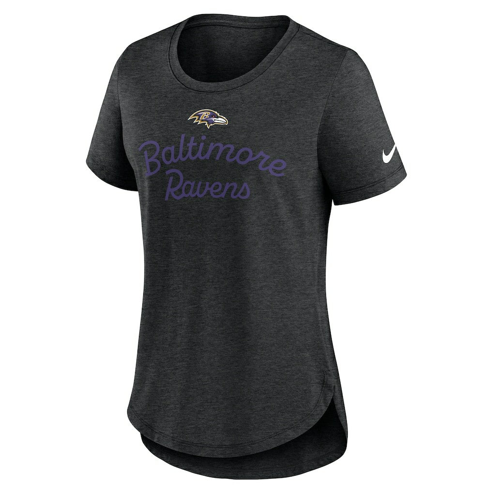 Nike Baltimore Ravens Women's Script Tri-Blend T-Shirt Black
