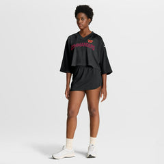 Nike Washington Commanders Women's Primetime Cropped Mesh Dri-FIT Fashion Jersey Black