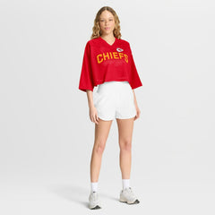 Nike Kansas City Chiefs Women's Primetime Cropped Mesh Dri-FIT Fashion Jersey Red