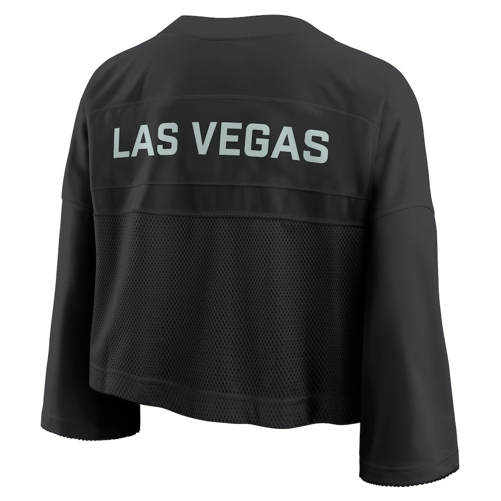 Nike Las Vegas Raiders Women's Primetime Cropped Mesh Dri-FIT Fashion Jersey Black