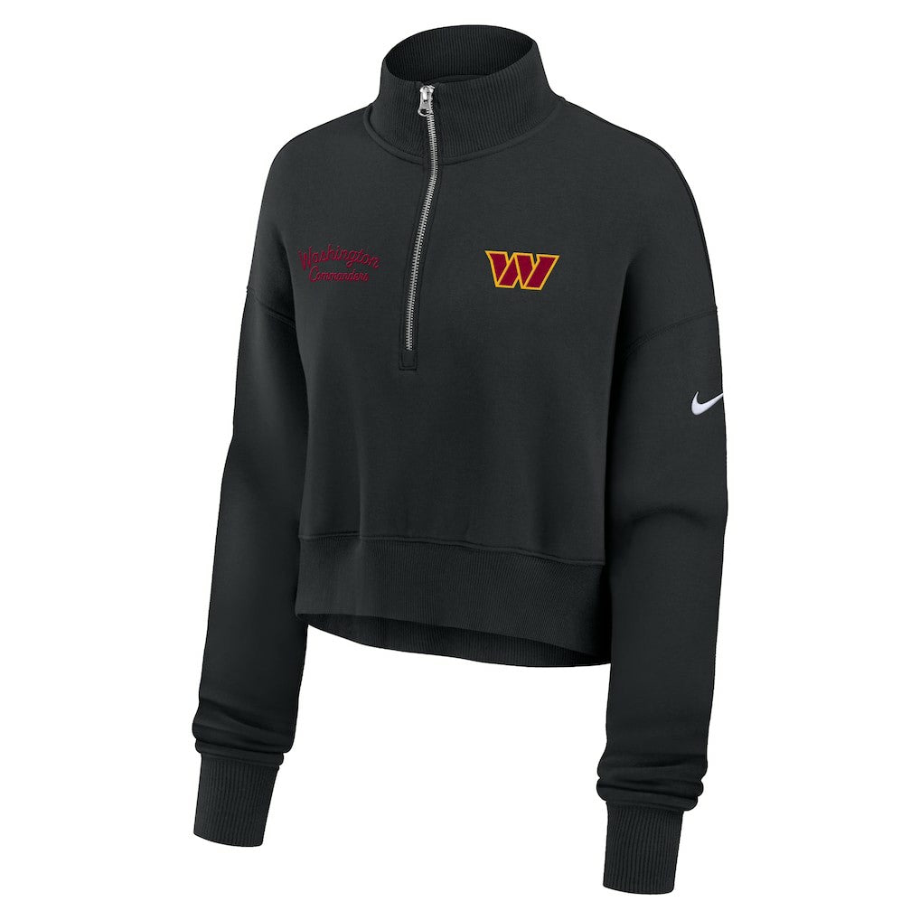 Nike Washington Commanders Women's Primetime Phoenix Half-Zip Sweatshirt Black