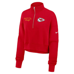 Nike Kansas City Chiefs Women's Primetime Phoenix Half-Zip Sweatshirt Red