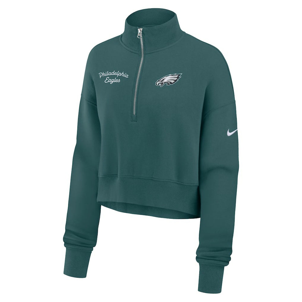 Nike Philadelphia Eagles Women's Primetime Phoenix Half-Zip Sweatshirt Midnight Green