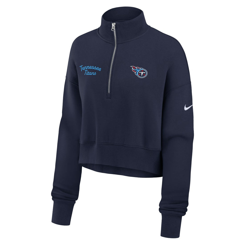 Nike Tennessee Titans Women's Primetime Phoenix Half-Zip Sweatshirt Navy