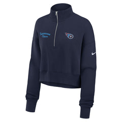 Nike Tennessee Titans Women's Primetime Phoenix Half-Zip Sweatshirt Navy