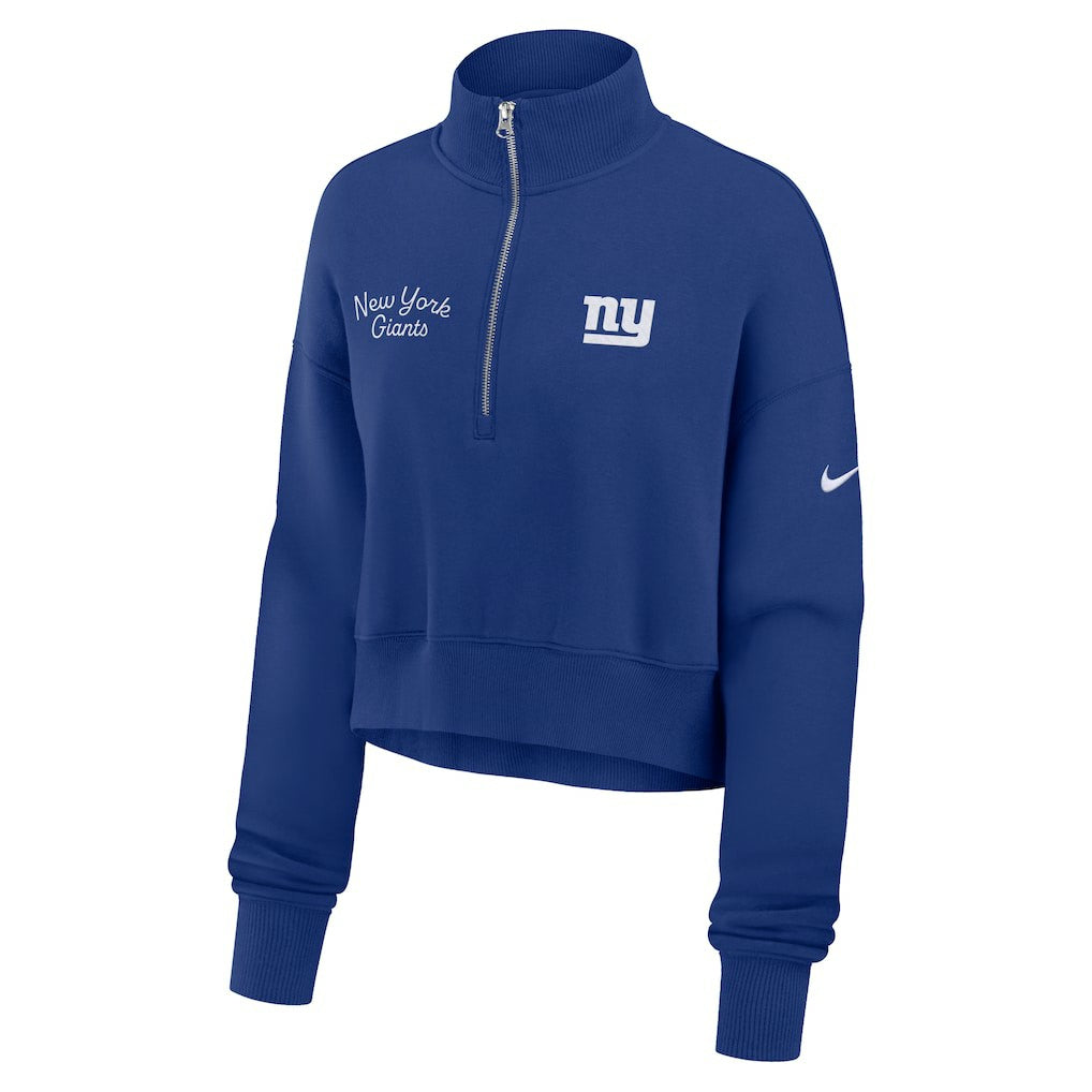 Nike New York Giants Women's Primetime Phoenix Half-Zip Sweatshirt Royal