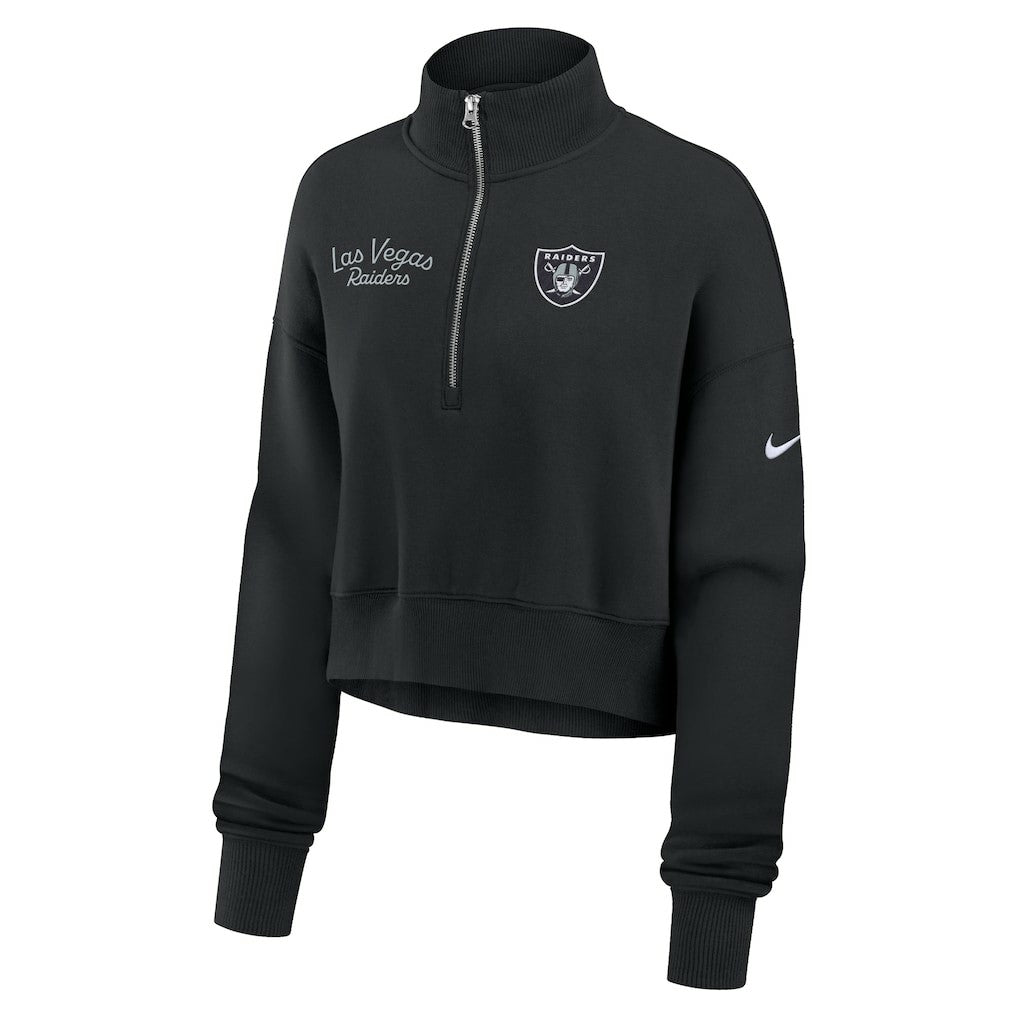 Nike Las Vegas Raiders Women's Primetime Phoenix Half-Zip Sweatshirt Black