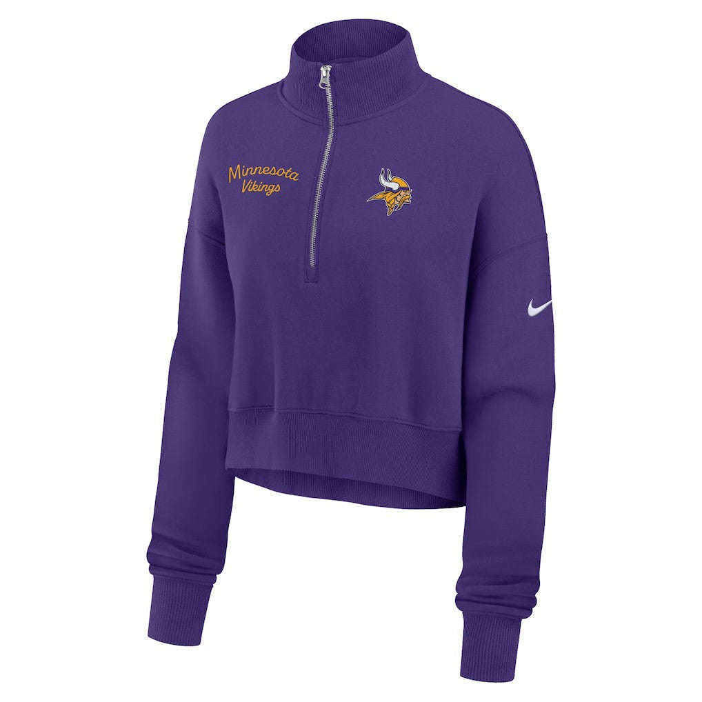 Nike Minnesota Vikings Women's Primetime Phoenix Half-Zip Sweatshirt Purple